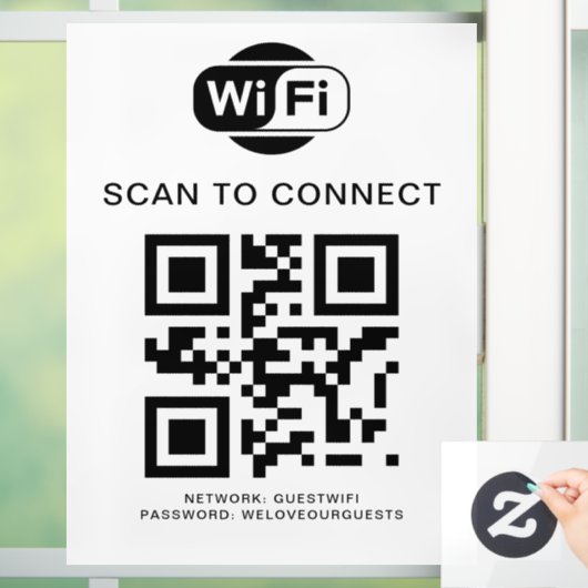 Wifi Wachtwoord | QR Code Scan om te Verbinden Raamsticker (Huis)