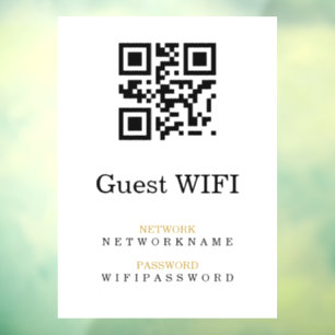 Wifi Wachtwoord QR Code Scan om te Verbinden Raamsticker