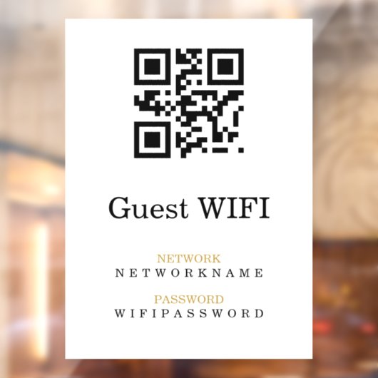 Wifi Wachtwoord | QR Code Scan om te Verbinden Raamsticker (Vel 2)