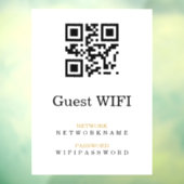 Wifi Wachtwoord | QR Code Scan om te Verbinden  Raamsticker (Vel 3)