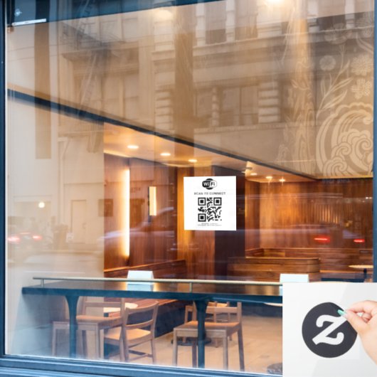 Wifi Wachtwoord | QR Code Scan om te Verbinden Raamsticker (Cafe Raam)