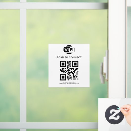 Wifi Wachtwoord | QR Code Scan om te Verbinden Raamsticker (Huis)