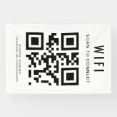 Wifi-wachtwoord | QR-code scannen om te verbinden Spandoek (Horizontaal)