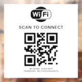 Wifi-wachtwoord | QR-code scannen om verbinding te Raamsticker (Vel 2)