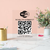 WiFi-wachtwoord | QR-codescan om verbinding te mak Acryl Bord (Huwelijk)