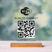 WiFi-wachtwoord | QR-codescan om verbinding te mak Acryl Bord (Neutraal)