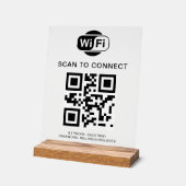 WiFi-wachtwoord | QR-codescan om verbinding te mak Acryl Bord (Hoek)