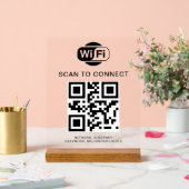 WiFi-wachtwoord | QR-codescan om verbinding te mak Acryl Bord (Huwelijk)