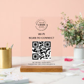 WiFi-wachtwoord | QR-codescan om verbinding te mak Acryl Bord (Huwelijk)