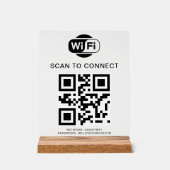 WiFi-wachtwoord | QR-codescan om verbinding te mak Acryl Bord (Voorkant)