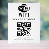 WiFi-wachtwoord | QR-codescan om verbinding te mak Acryl Bord (Neutraal)
