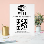 WiFi-wachtwoord | QR-codescan om verbinding te mak Acryl Bord (Huwelijk)