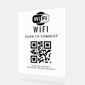 WiFi-wachtwoord | QR-codescan om verbinding te mak Acryl Bord (Hoek)