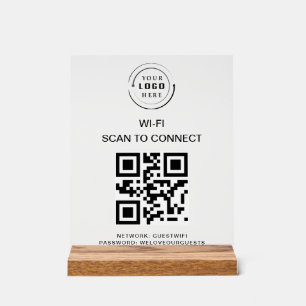 WiFi-wachtwoord QR-codescan om verbinding te mak Acryl Bord