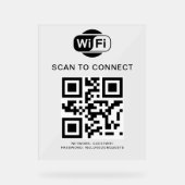 WiFi-wachtwoord | QR-codescan om verbinding te mak Acryl Bord (Voorkant)