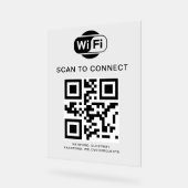 WiFi-wachtwoord | QR-codescan om verbinding te mak Acryl Bord (Hoek)