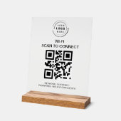 WiFi-wachtwoord | QR-codescan om verbinding te mak Acryl Bord (Hoek)