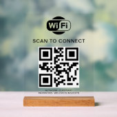 WiFi-wachtwoord | QR-codescan om verbinding te mak Acryl Bord (Neutraal)