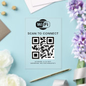 WiFi-wachtwoord | QR-codescan om verbinding te mak Acryl Uitnodigingen (Insitu (Huwelijk))