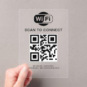 WiFi-wachtwoord | QR-codescan om verbinding te mak Acryl Uitnodigingen (Insitu (Draagbaar))