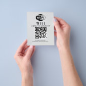 WiFi-wachtwoord | QR-codescan om verbinding te mak Flyer (Hand)