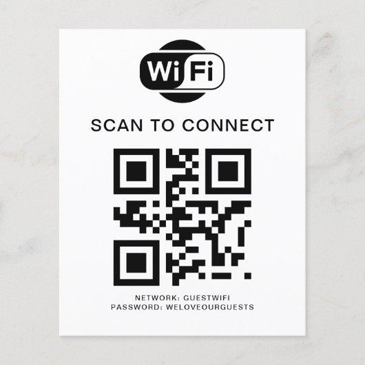 WiFi-wachtwoord | QR-codescan om verbinding te mak Flyer (Voorkant)