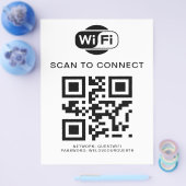 WiFi-wachtwoord | QR-codescan om verbinding te mak Flyer (Enkel)