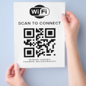 WiFi-wachtwoord | QR-codescan om verbinding te mak Flyer (Hand)