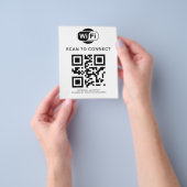 WiFi-wachtwoord | QR-codescan om verbinding te mak Flyer (Hand)