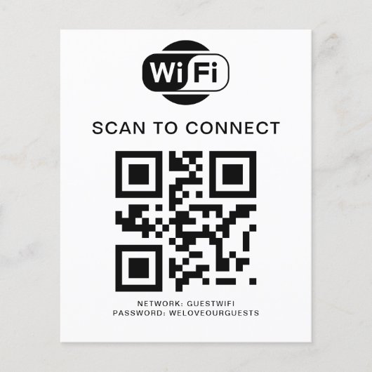 WiFi-wachtwoord | QR-codescan om verbinding te mak Flyer (Voorkant)