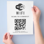 WiFi-wachtwoord | QR-codescan om verbinding te mak Flyer (Hand)