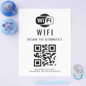 WiFi-wachtwoord | QR-codescan om verbinding te mak Flyer (Enkel)