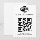 WiFi-wachtwoord | QR-codescan om verbinding te mak Kaart (Voorkant / Achterkant)