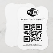 WiFi-wachtwoord | QR-codescan om verbinding te mak Kaart (Voorkant / Achterkant)