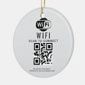 WiFi-wachtwoord | QR-codescan om verbinding te mak Keramisch Ornament (Links)