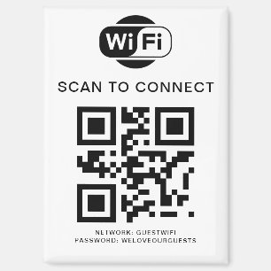 WiFi-wachtwoord QR-codescan om verbinding te mak Magneet