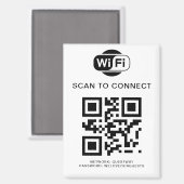 WiFi-wachtwoord | QR-codescan om verbinding te mak Magneet (Voorkant / Achterkant)