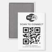 WiFi-wachtwoord | QR-codescan om verbinding te mak Magneet (Voorkant / Achterkant)