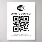 WiFi-wachtwoord | QR-codescan om verbinding te mak Poster (Voorkant)