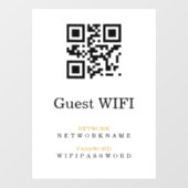 WiFi-wachtwoord | QR-codescan om verbinding te mak Raamsticker (Vel)