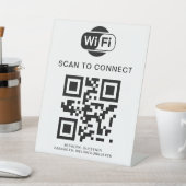 WiFi-wachtwoord | QR-codescan om verbinding te mak Reclamebord Met Voetstuk (Insitu)