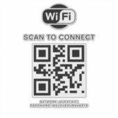 WiFi-wachtwoord | QR-codescan om verbinding te mak Sticker (Voorkant)