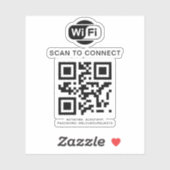 WiFi-wachtwoord | QR-codescan om verbinding te mak Sticker (Vel)