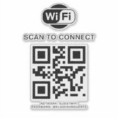 WiFi-wachtwoord | QR-codescan om verbinding te mak Sticker (Voorkant)