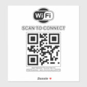 WiFi-wachtwoord | QR-codescan om verbinding te mak Sticker (Vel)