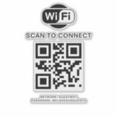 WiFi-wachtwoord | QR-codescan om verbinding te mak Sticker (Voorkant)
