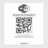 WiFi-wachtwoord | QR-codescan om verbinding te mak Sticker (Vel)