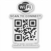 WiFi-wachtwoord | QR-codescan om verbinding te mak Sticker (Voorkant)
