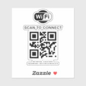 WiFi-wachtwoord | QR-codescan om verbinding te mak Sticker (Vel)