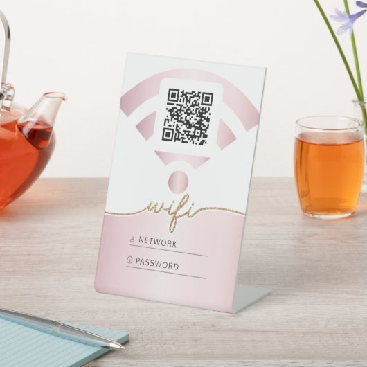 WiFi-wachtwoord Reclamebord Met Voetstuk (Insitu)